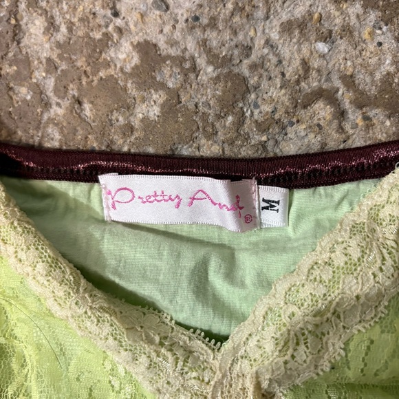 VTG Pretty Angel Lace Ribbon Corset Top Silk Blend Princess Steampunk Y2K M - Picture 4 of 6